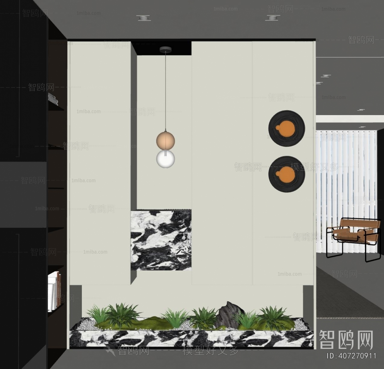 现代装饰玄关过道隔断