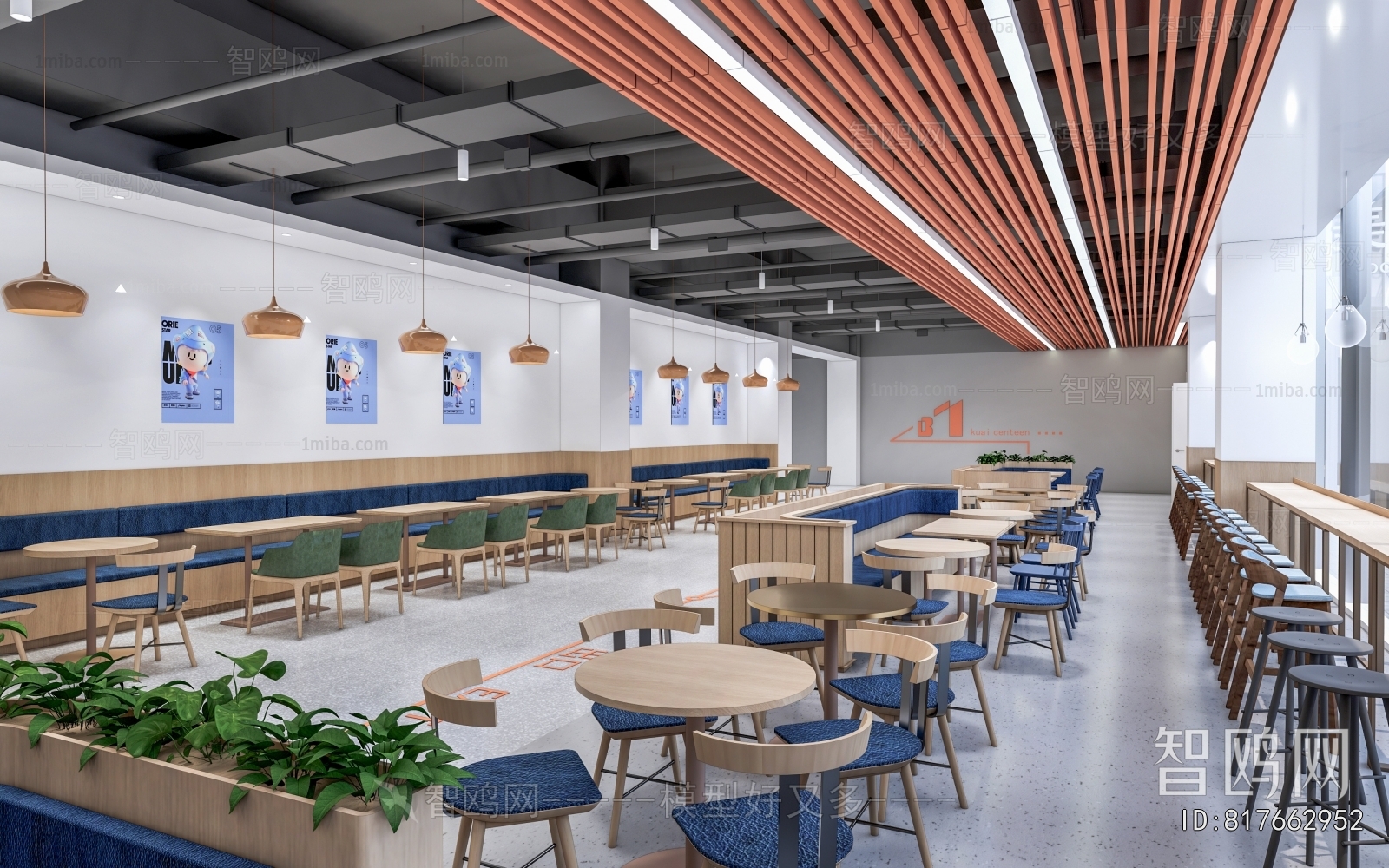 现代公司食堂餐厅