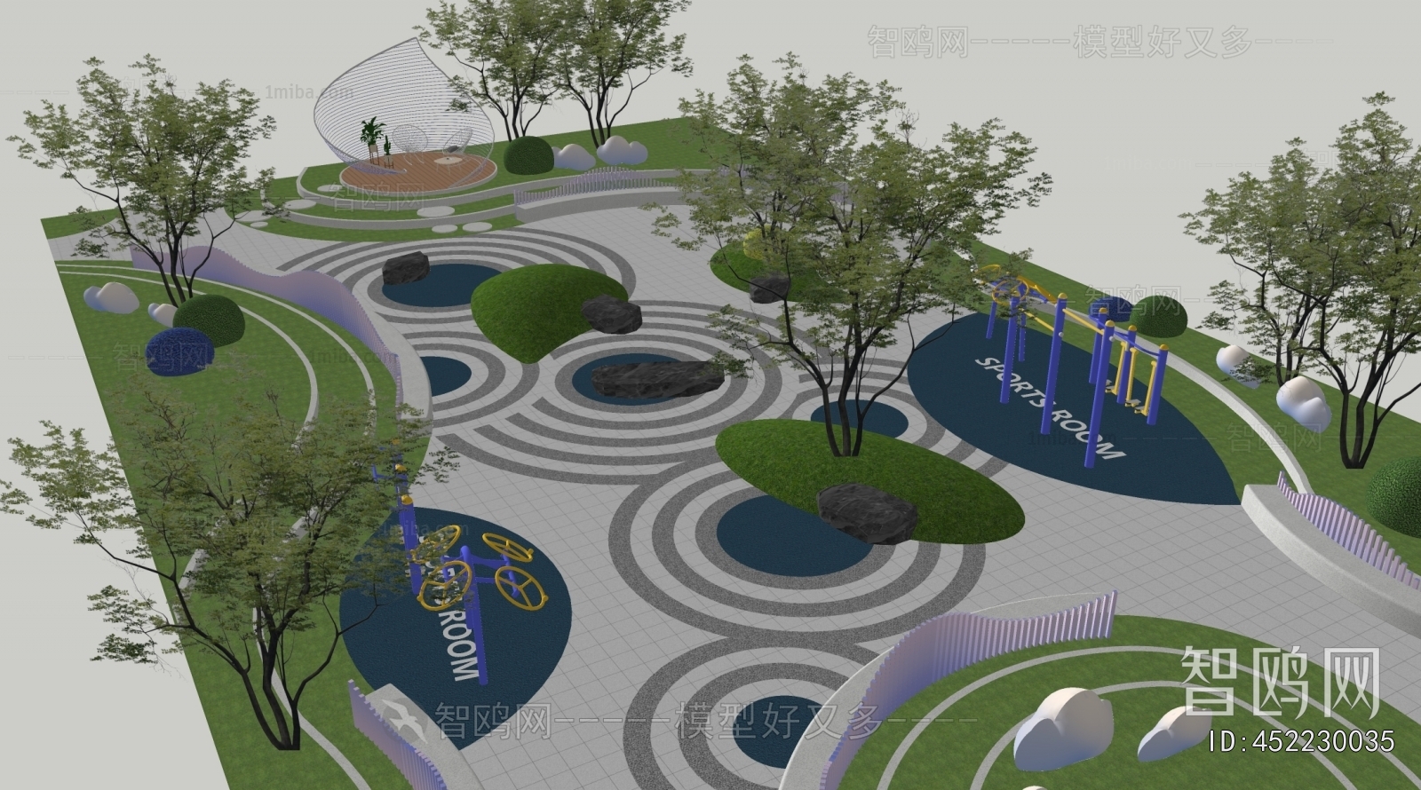 Modern Park Landscape