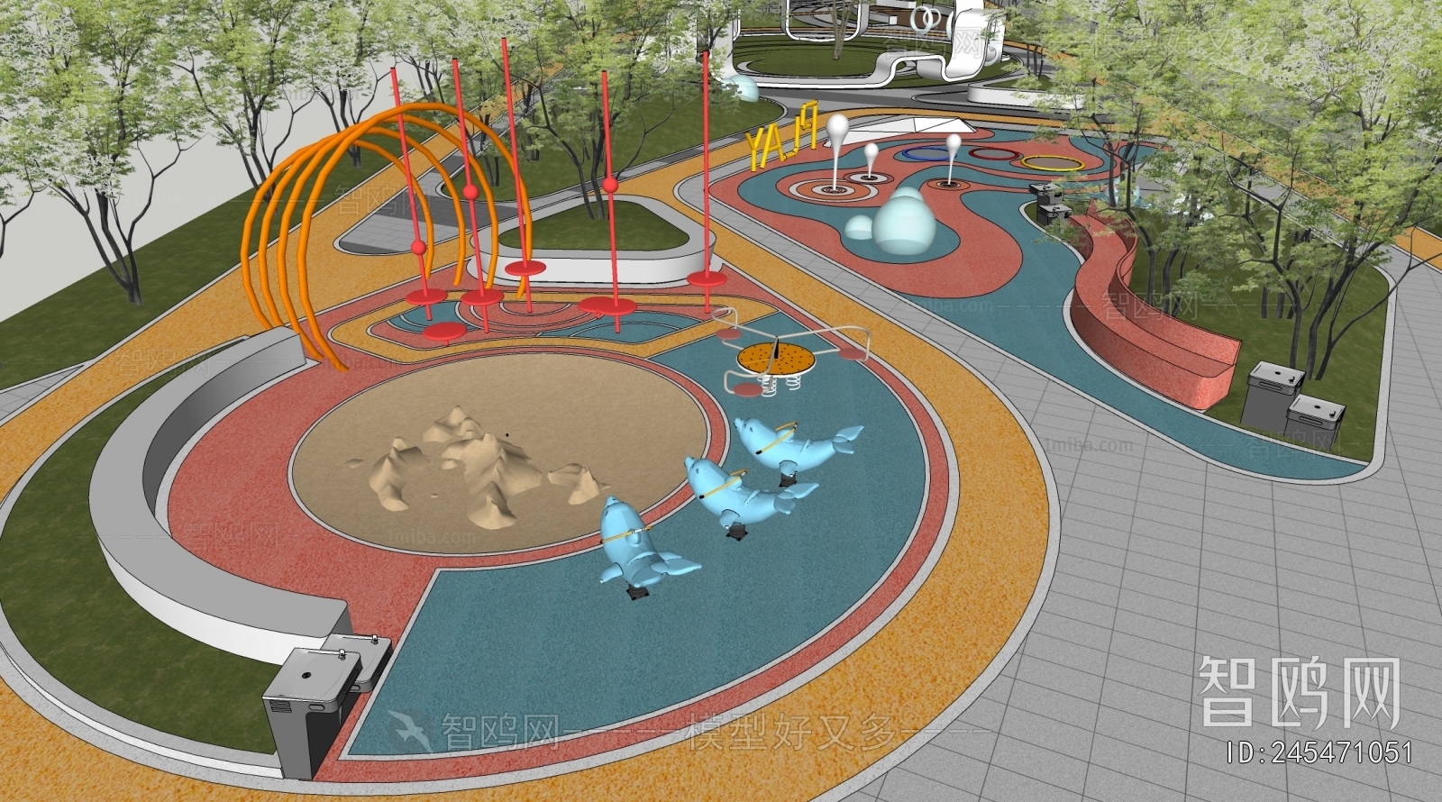 Modern Park Landscape