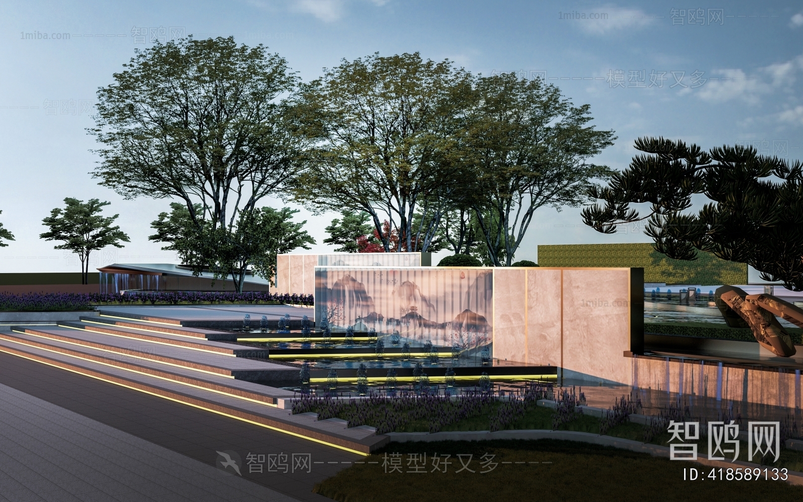 New Chinese Style Landscape Wall