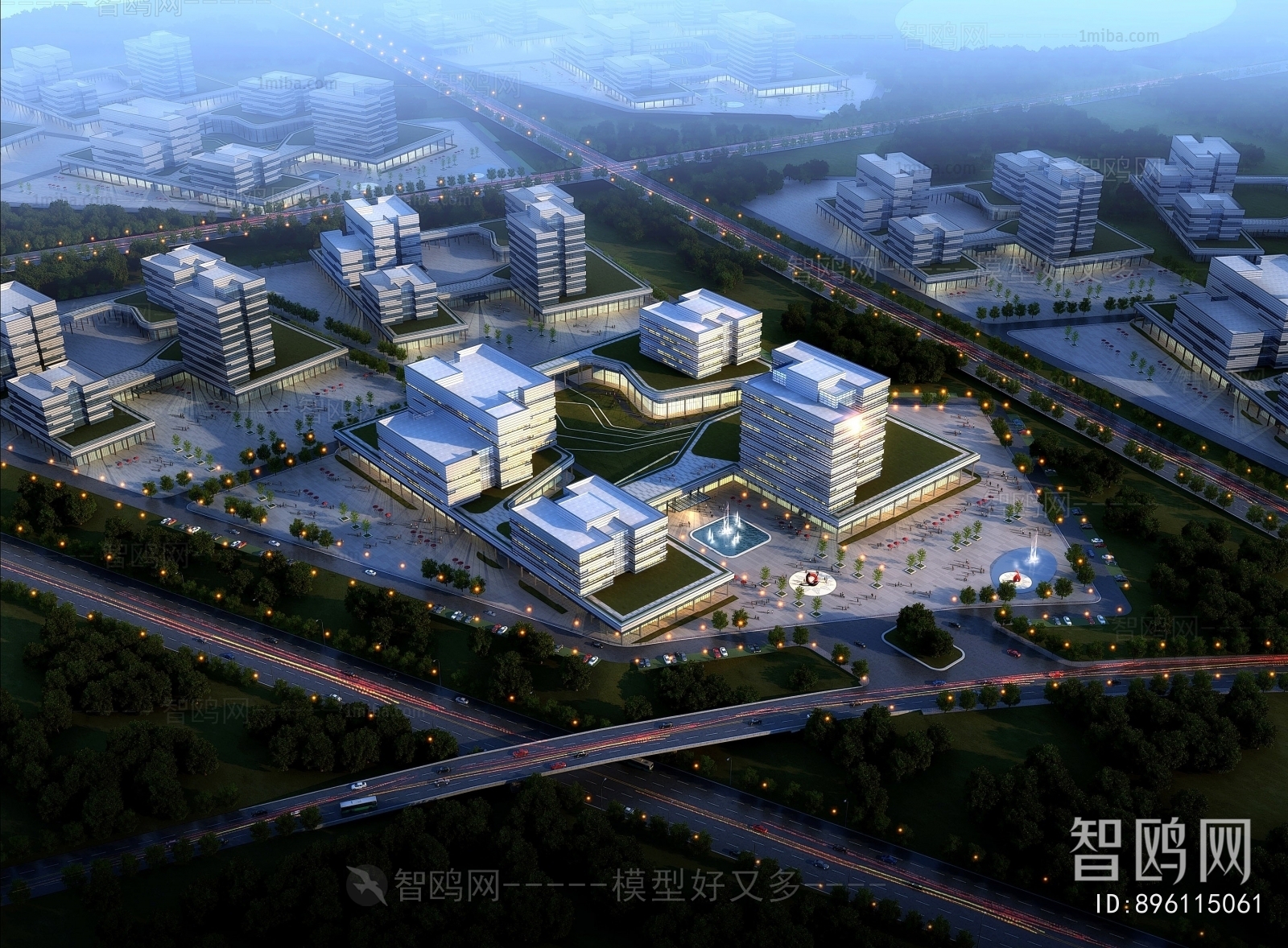 Modern Architectural Bird's-eye View Planning