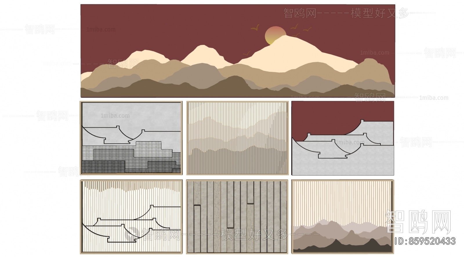 New Chinese Style TV Wall