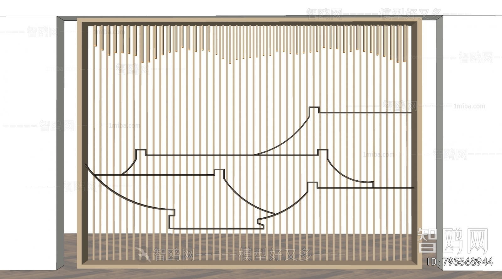 New Chinese Style TV Wall