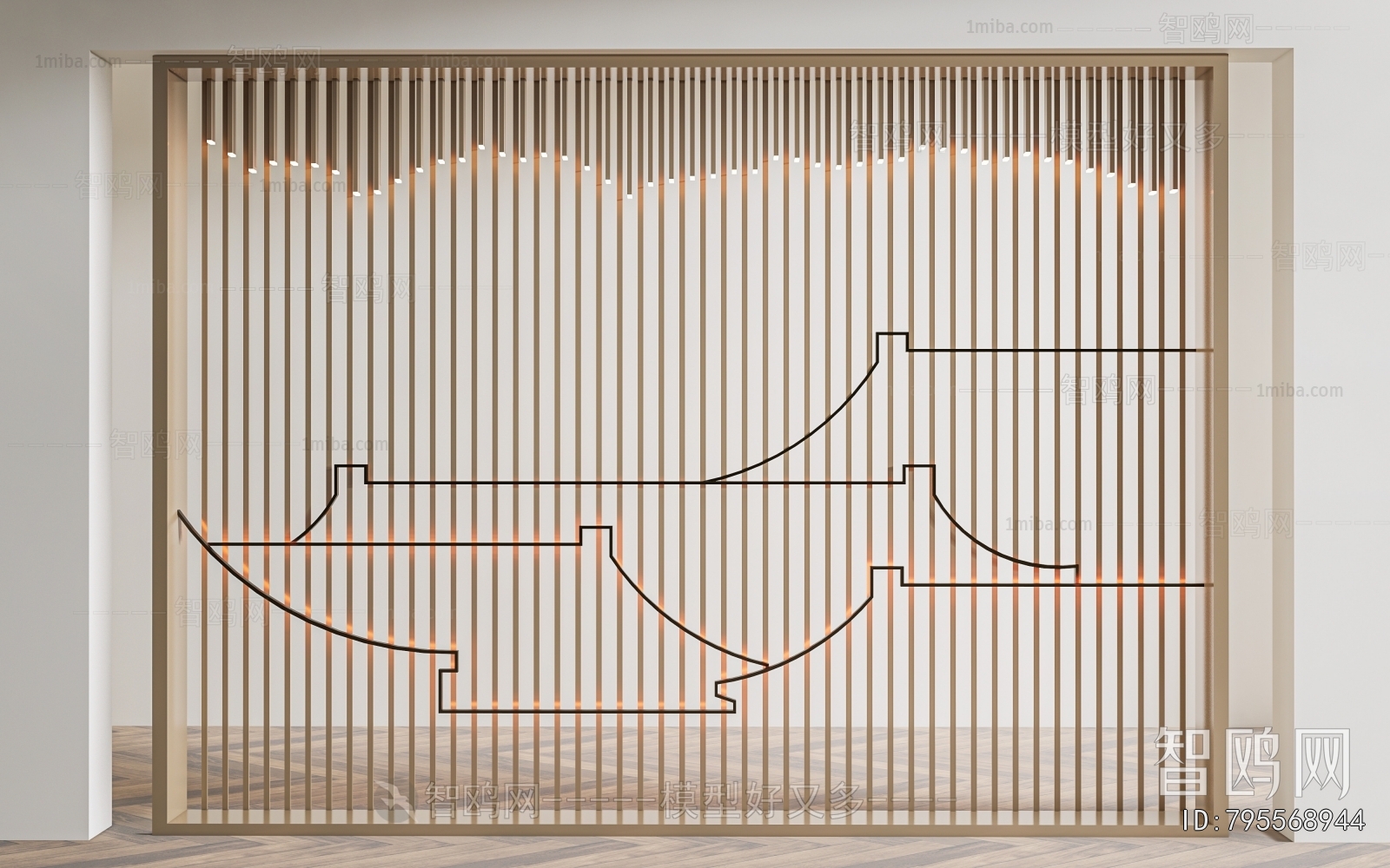 New Chinese Style TV Wall