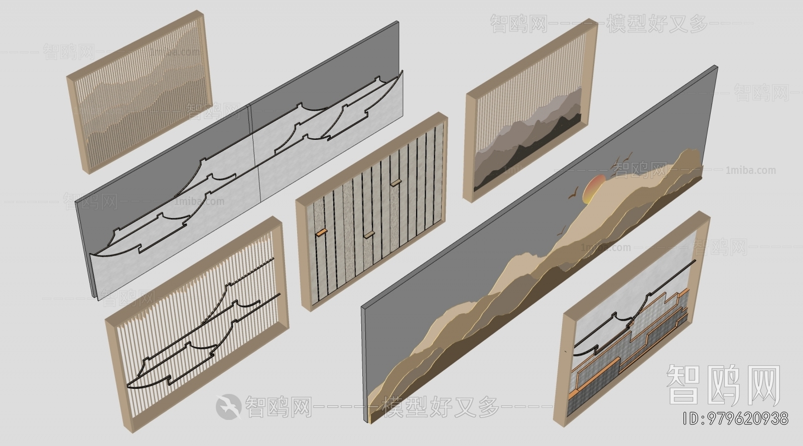 New Chinese Style TV Wall