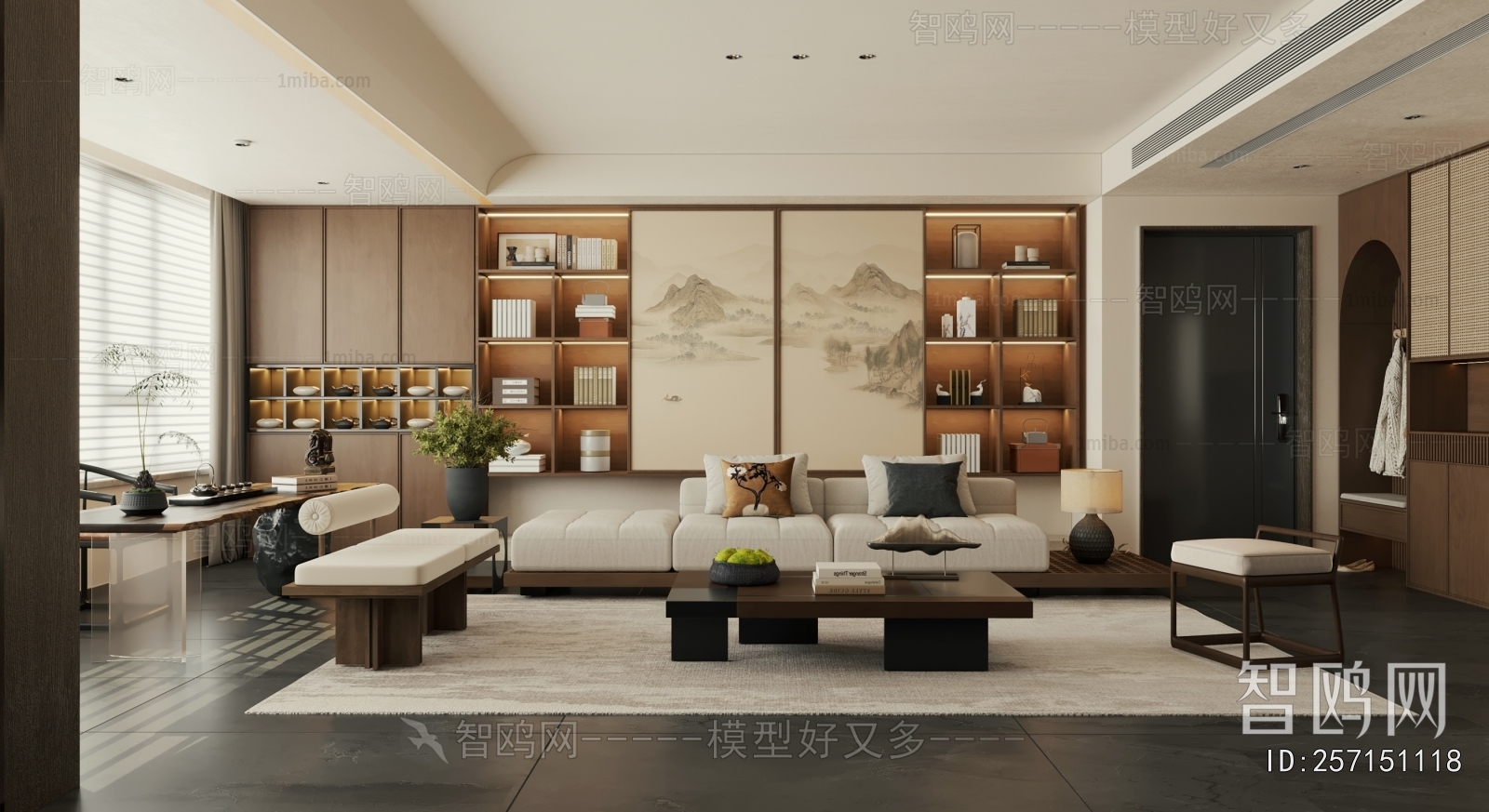 New Chinese Style A Living Room