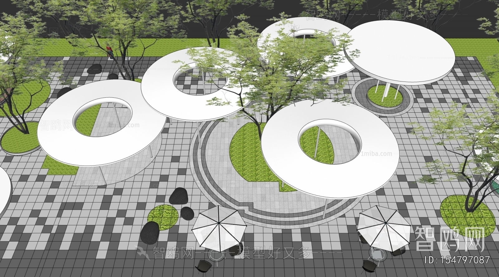 Modern Park Landscape