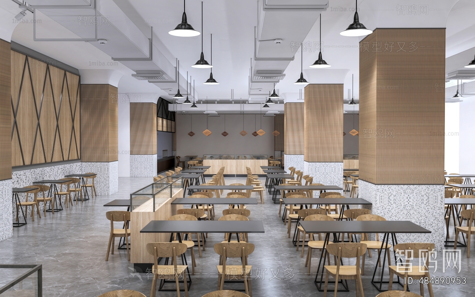 现代公司食堂餐厅