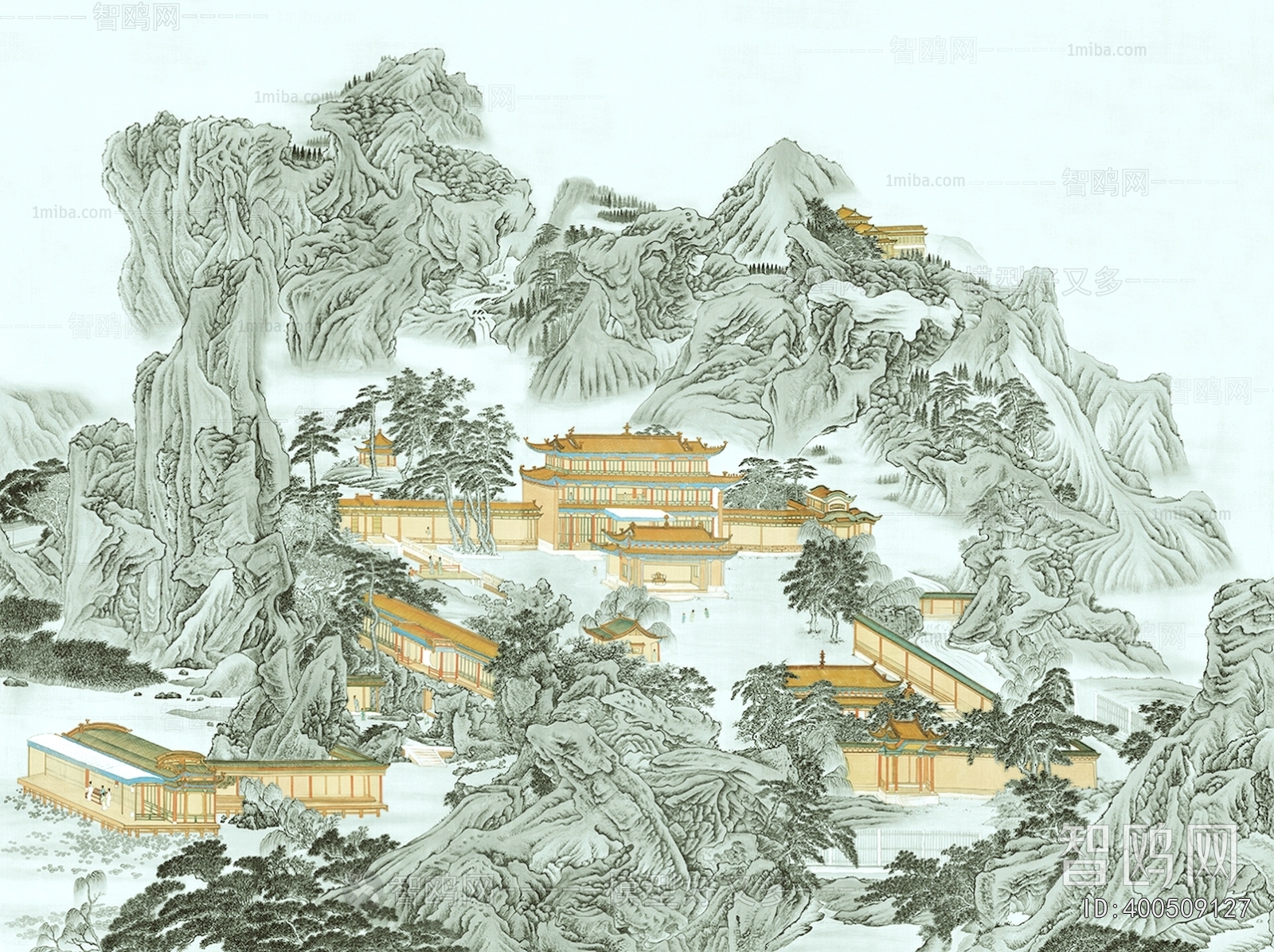 新中式壁纸壁画