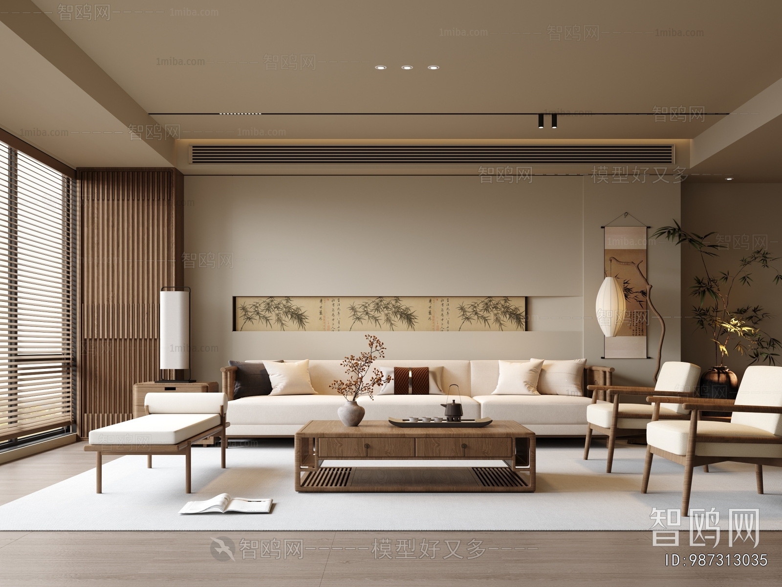 New Chinese Style A Living Room