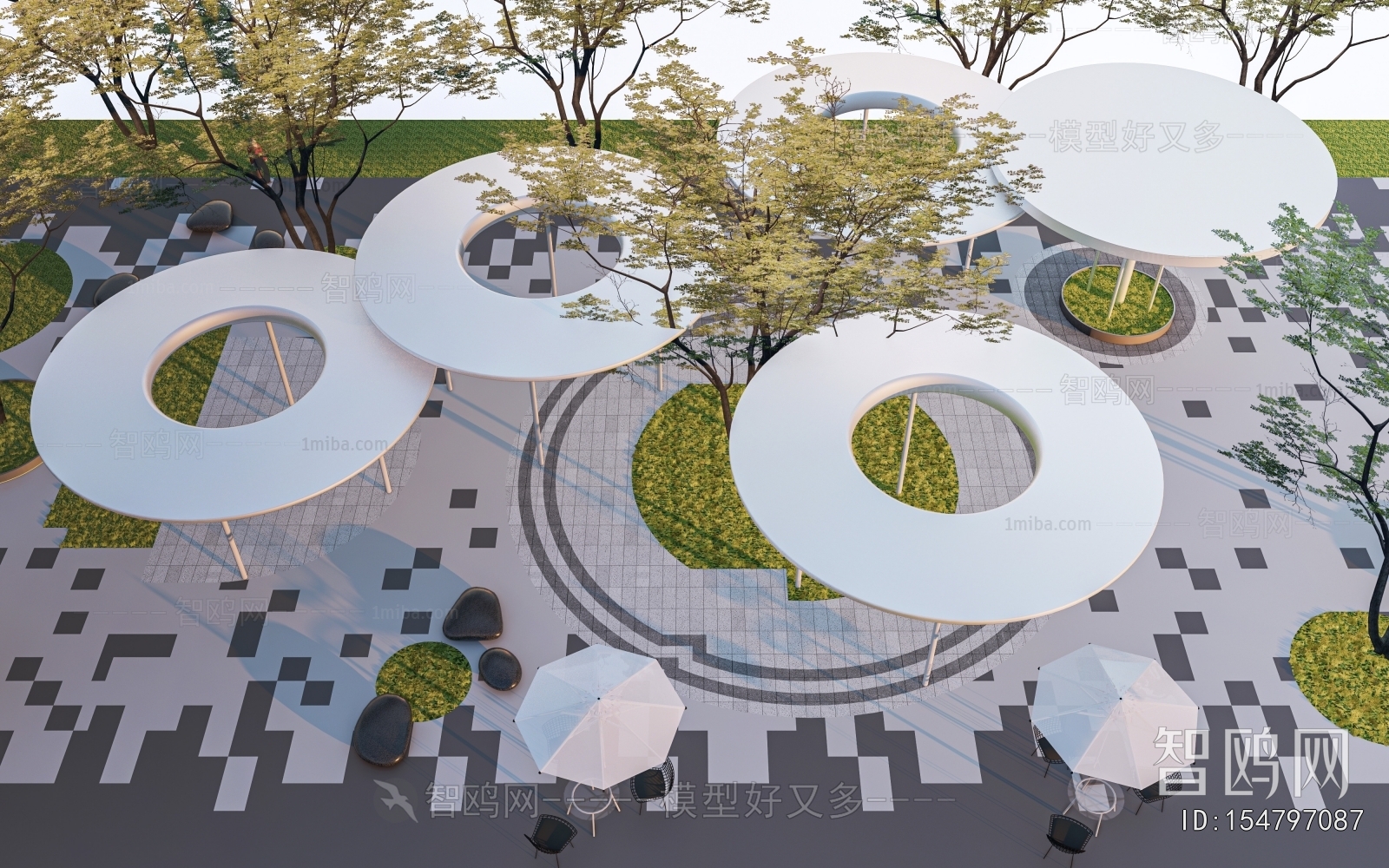 Modern Park Landscape