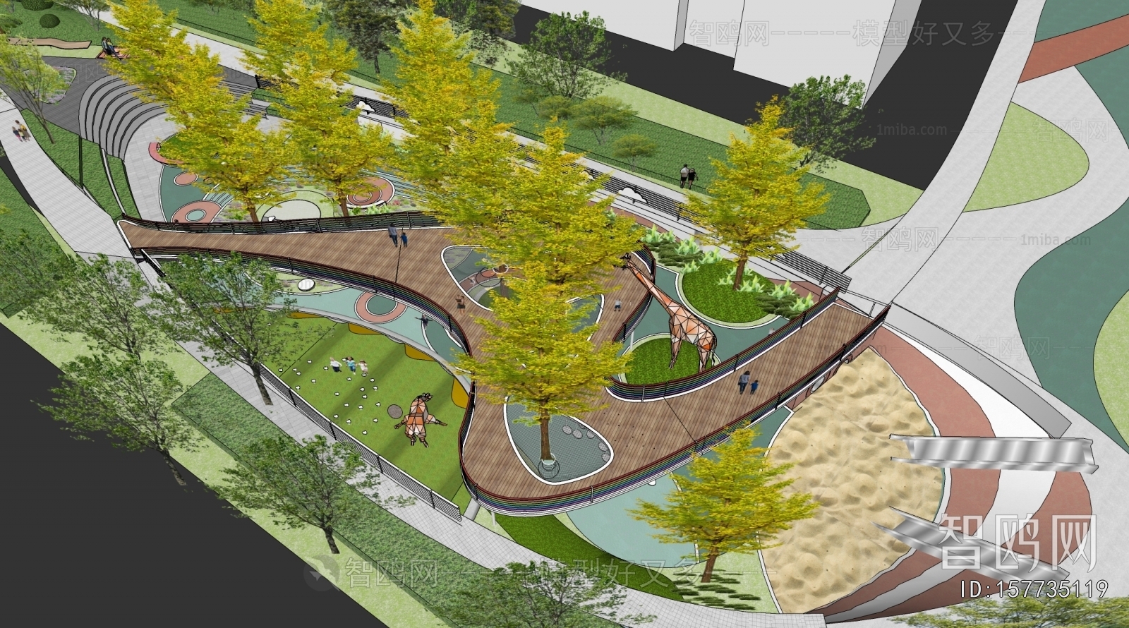 Modern Park Landscape