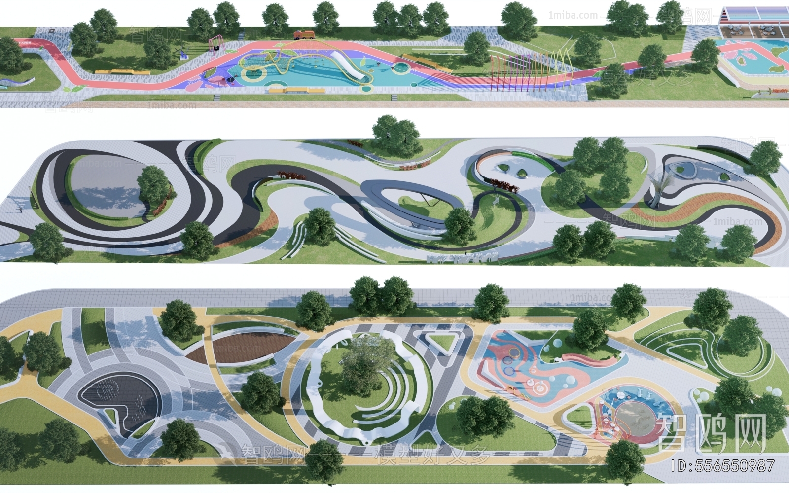 Modern Park Landscape