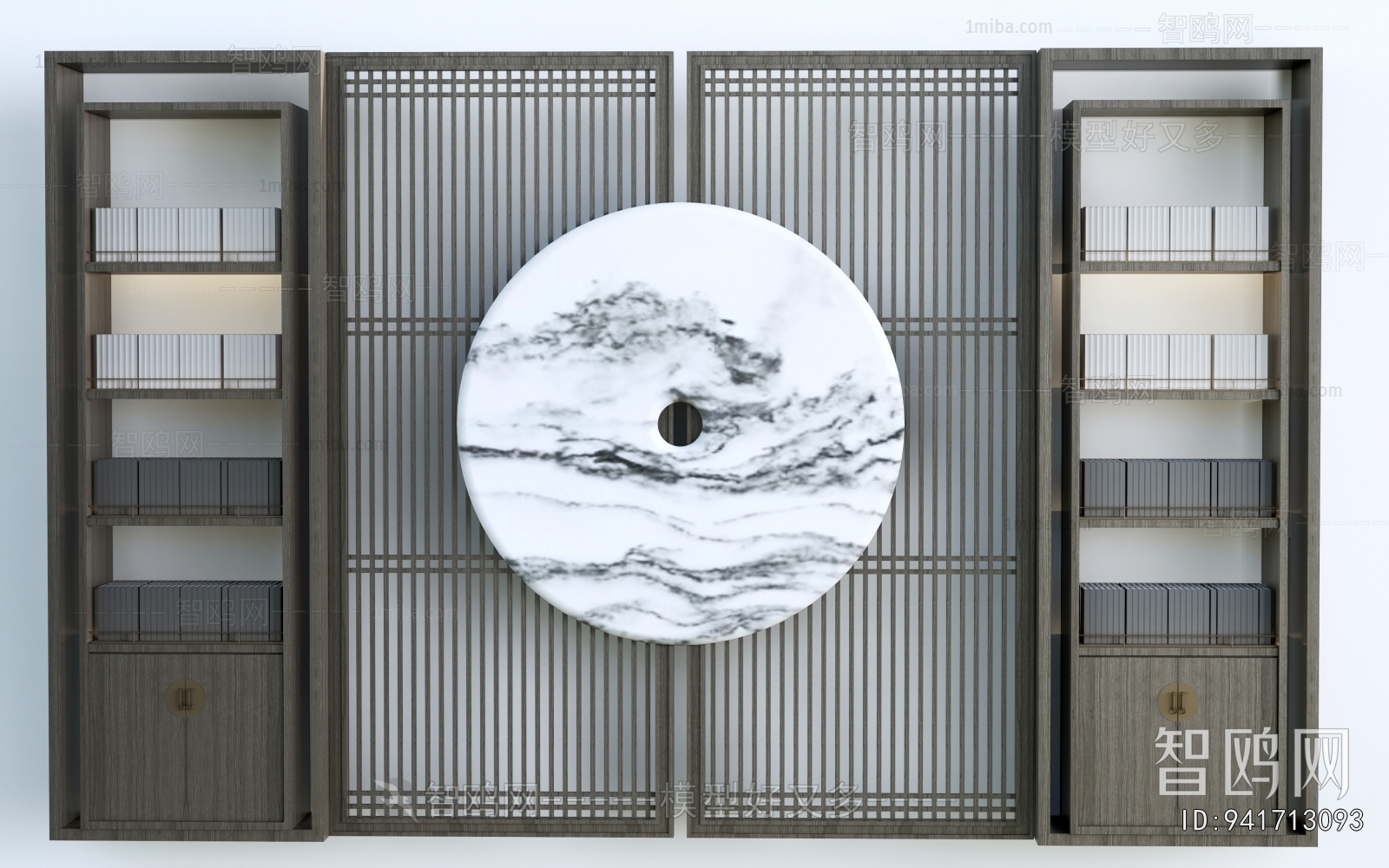 New Chinese Style Wooden Screen Partition