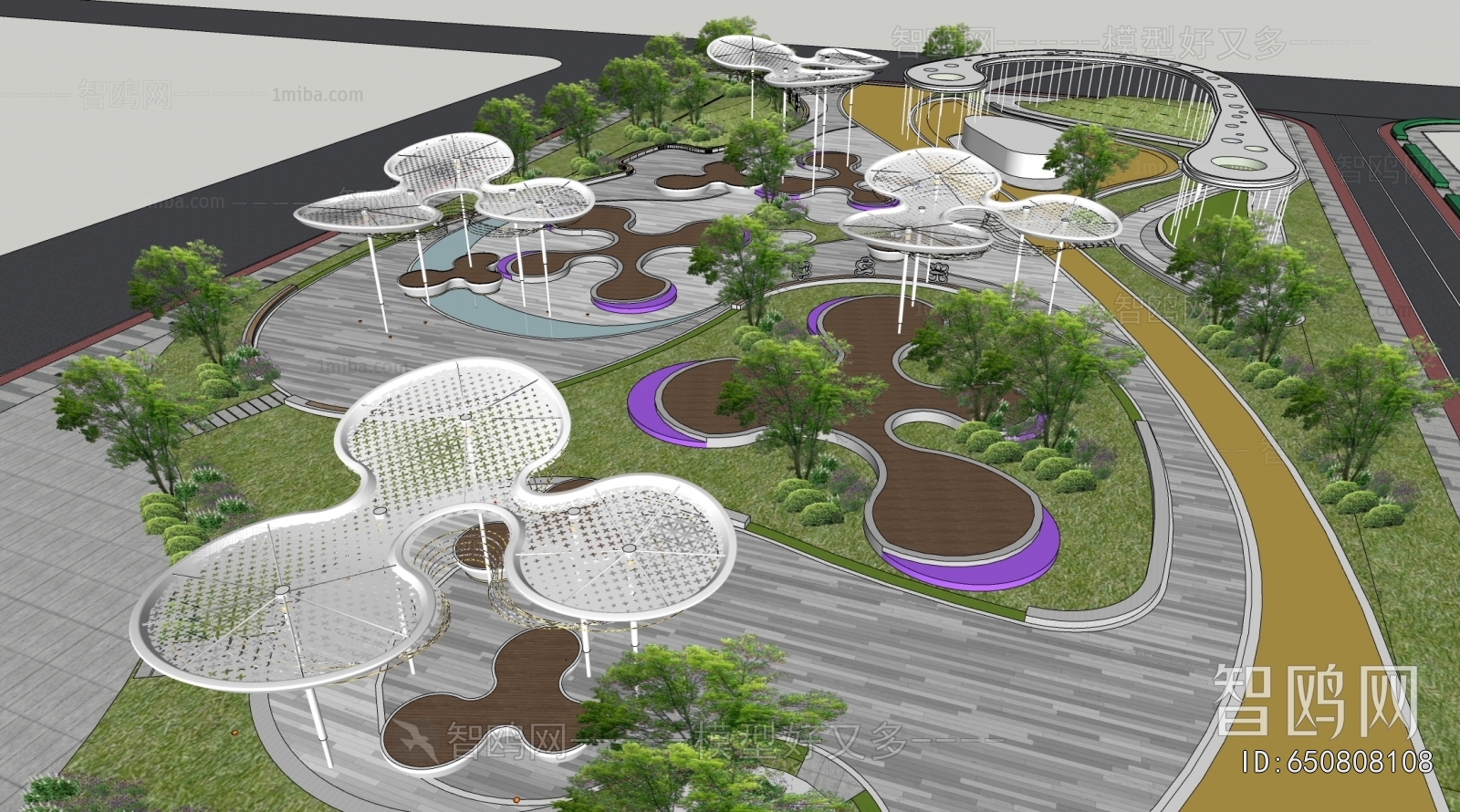 Modern Park Landscape