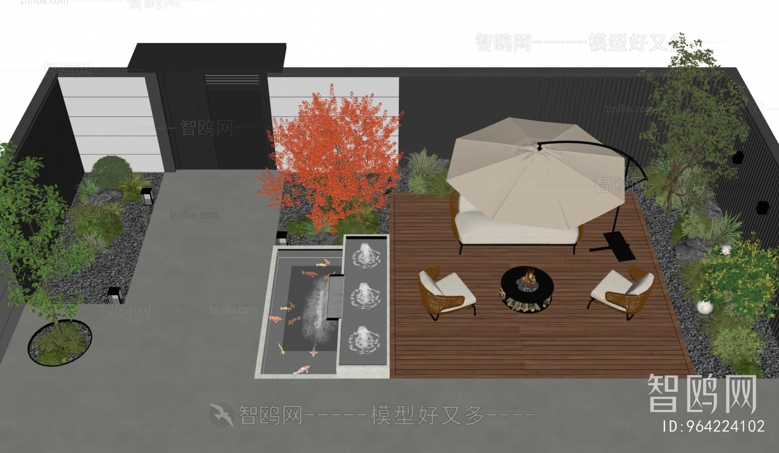 Modern Courtyard/landscape