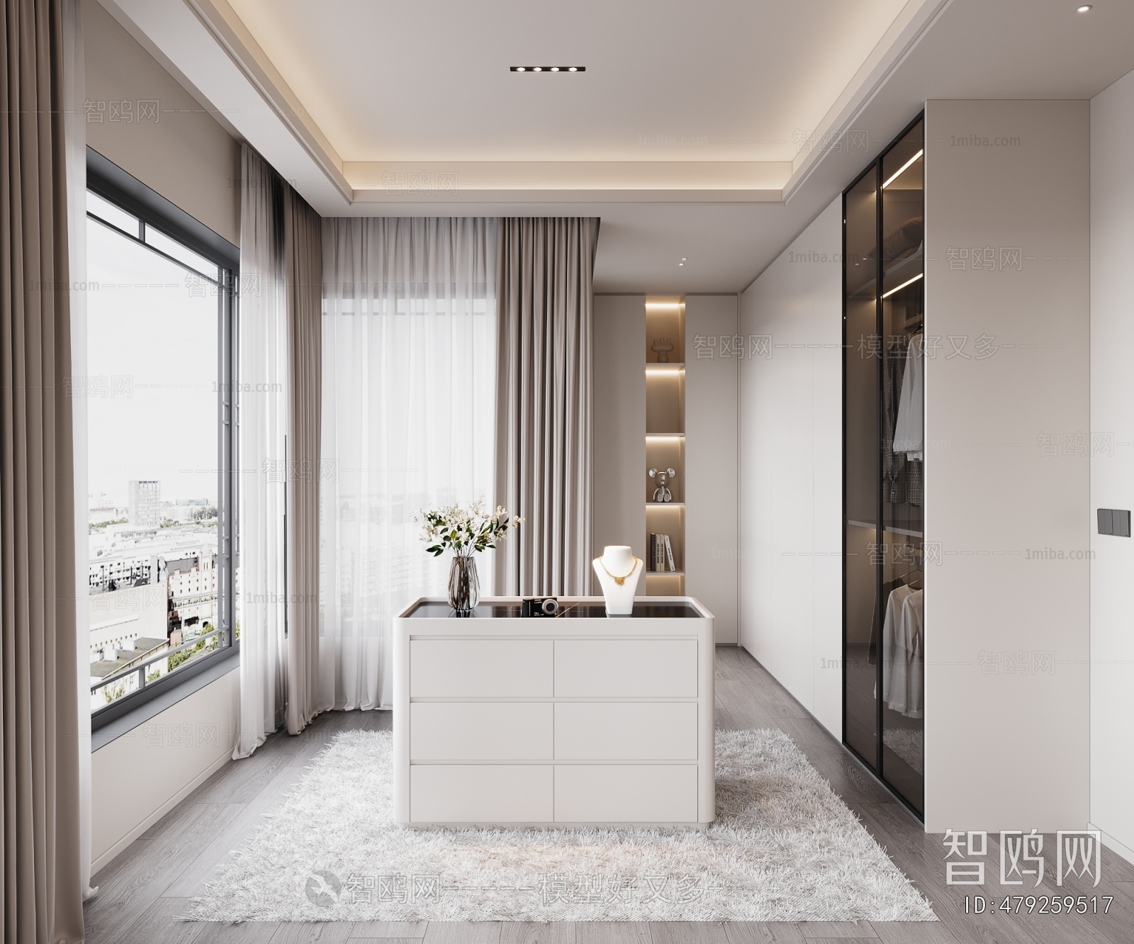 Modern Clothes Storage Area