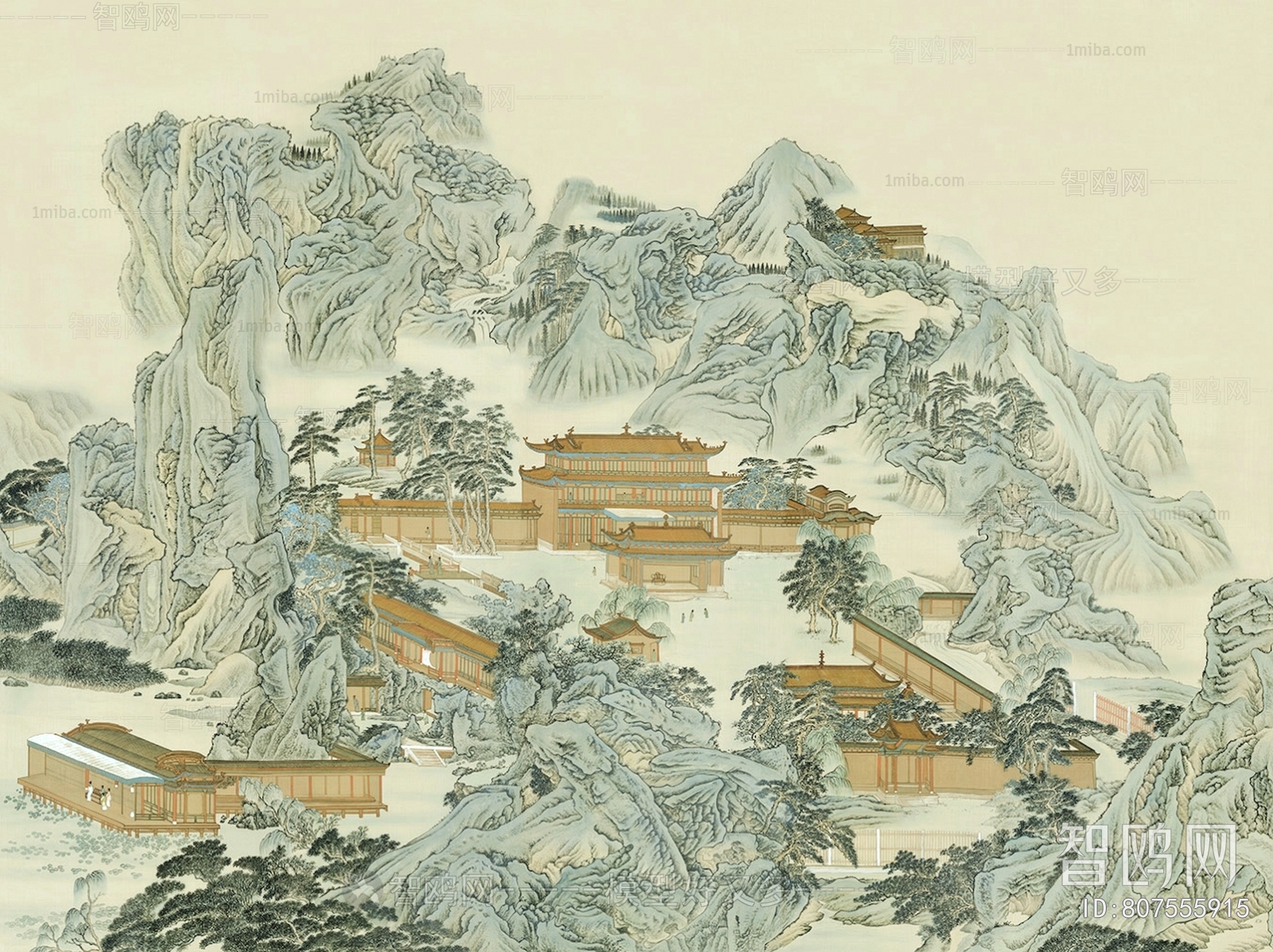 新中式壁纸壁画