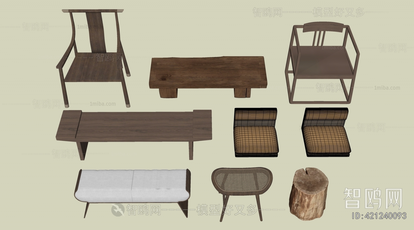 New Chinese Style Lounge Chair