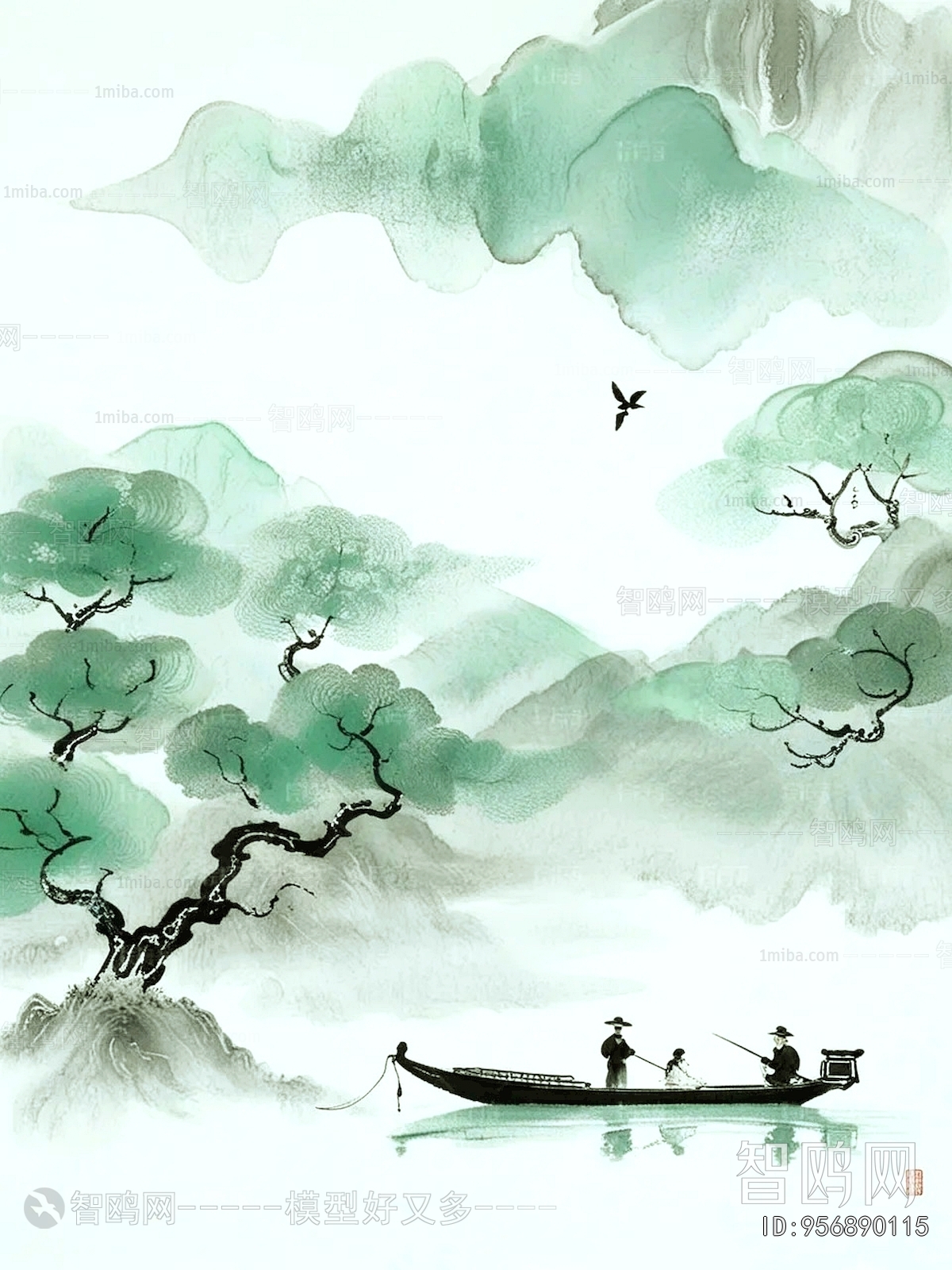 新中式壁纸壁画