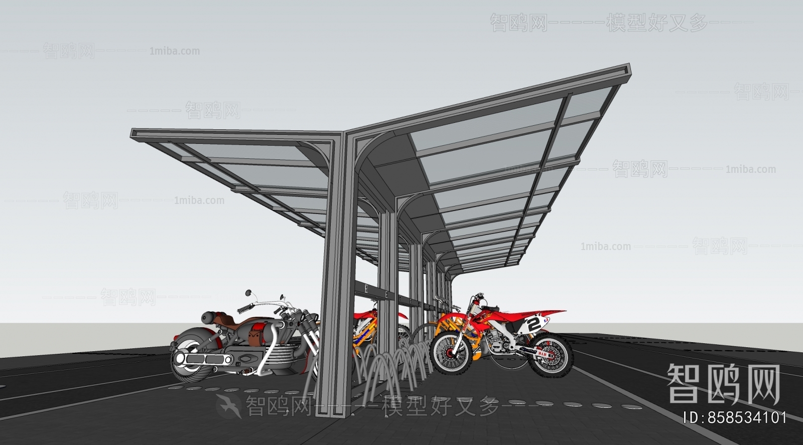 Modern Outdoor Parking Lot