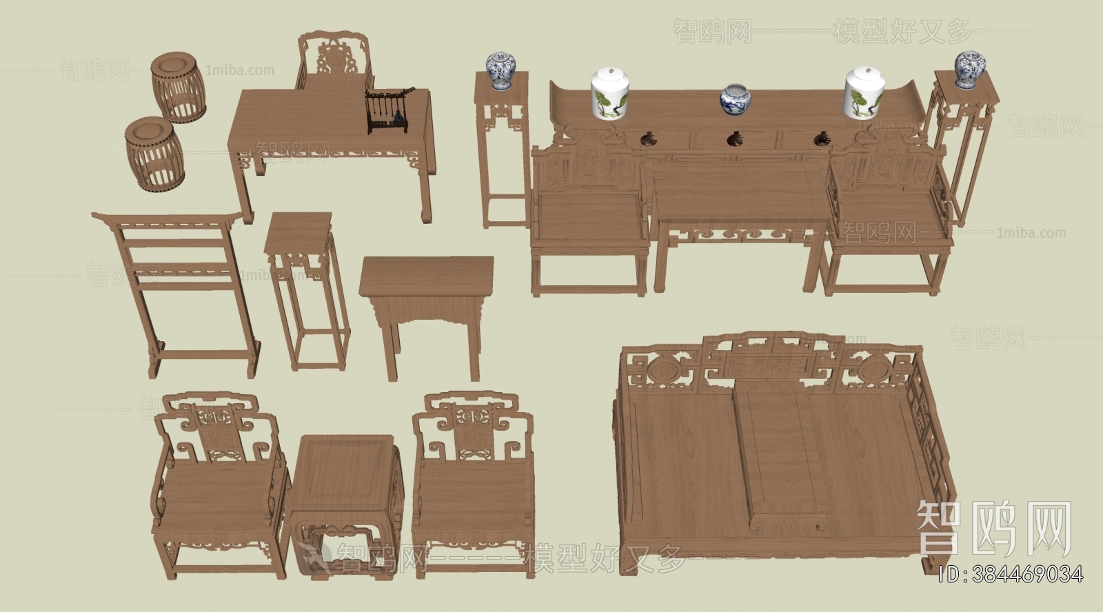 New Chinese Style Lounge Chair