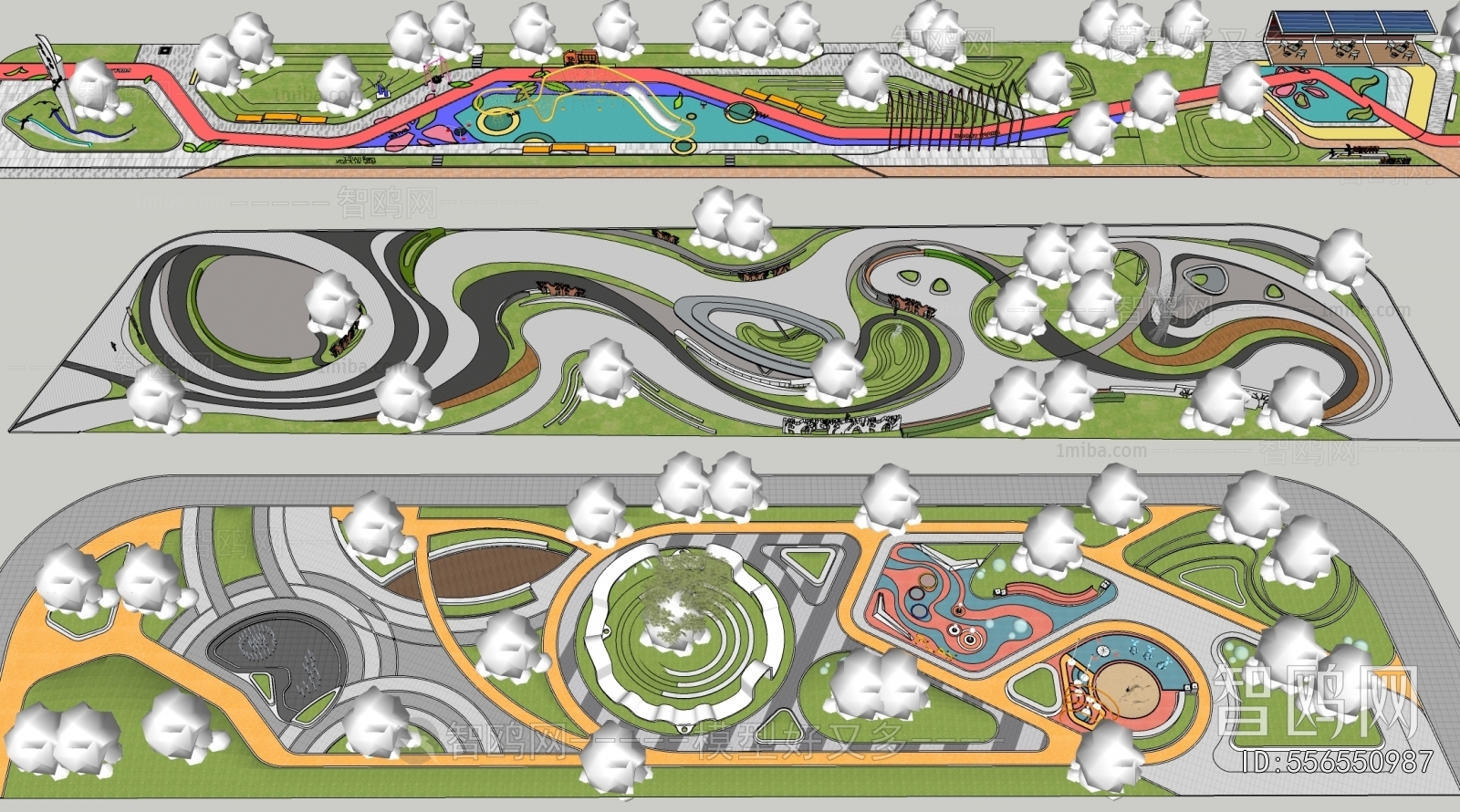 Modern Park Landscape