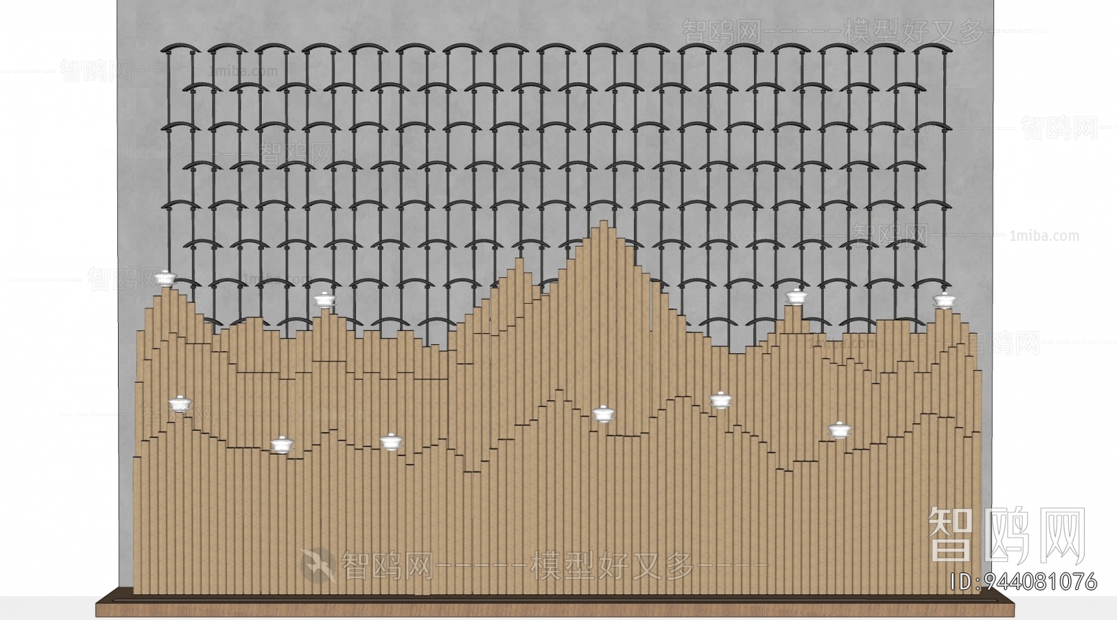 New Chinese Style TV Wall