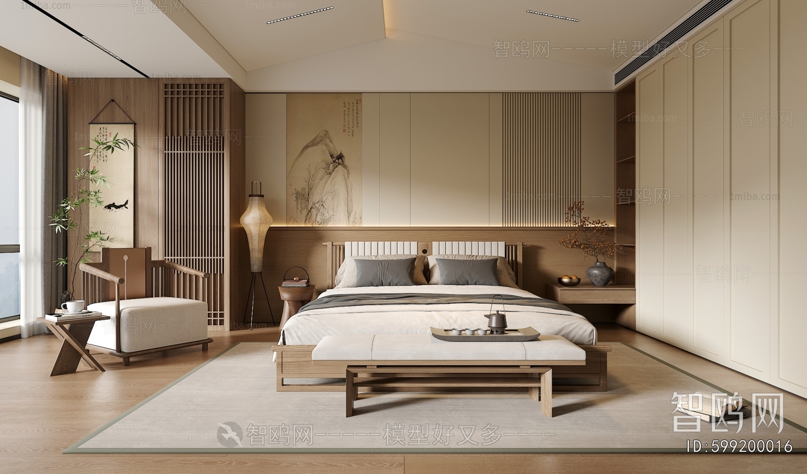 New Chinese Style Bedroom