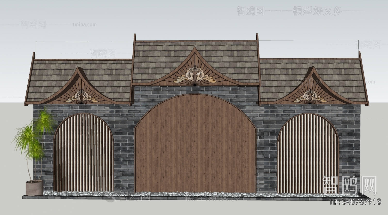 New Chinese Style TV Wall