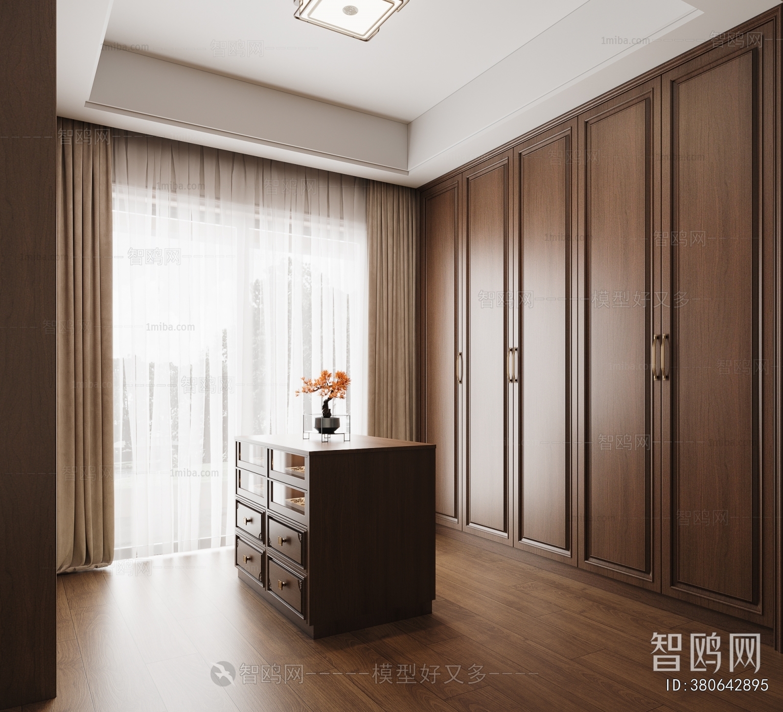 New Chinese Style Clothes Storage Area