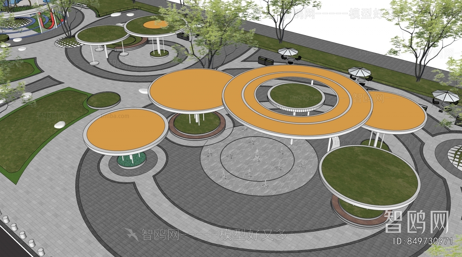 Modern Park Landscape