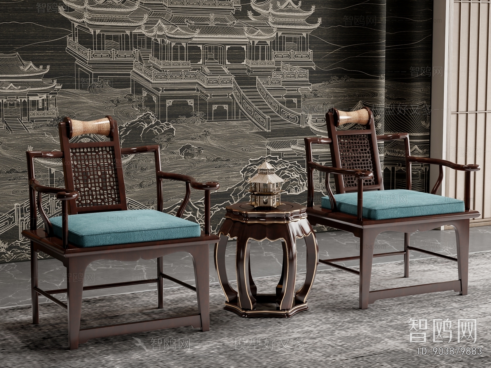 New Chinese Style Lounge Chair