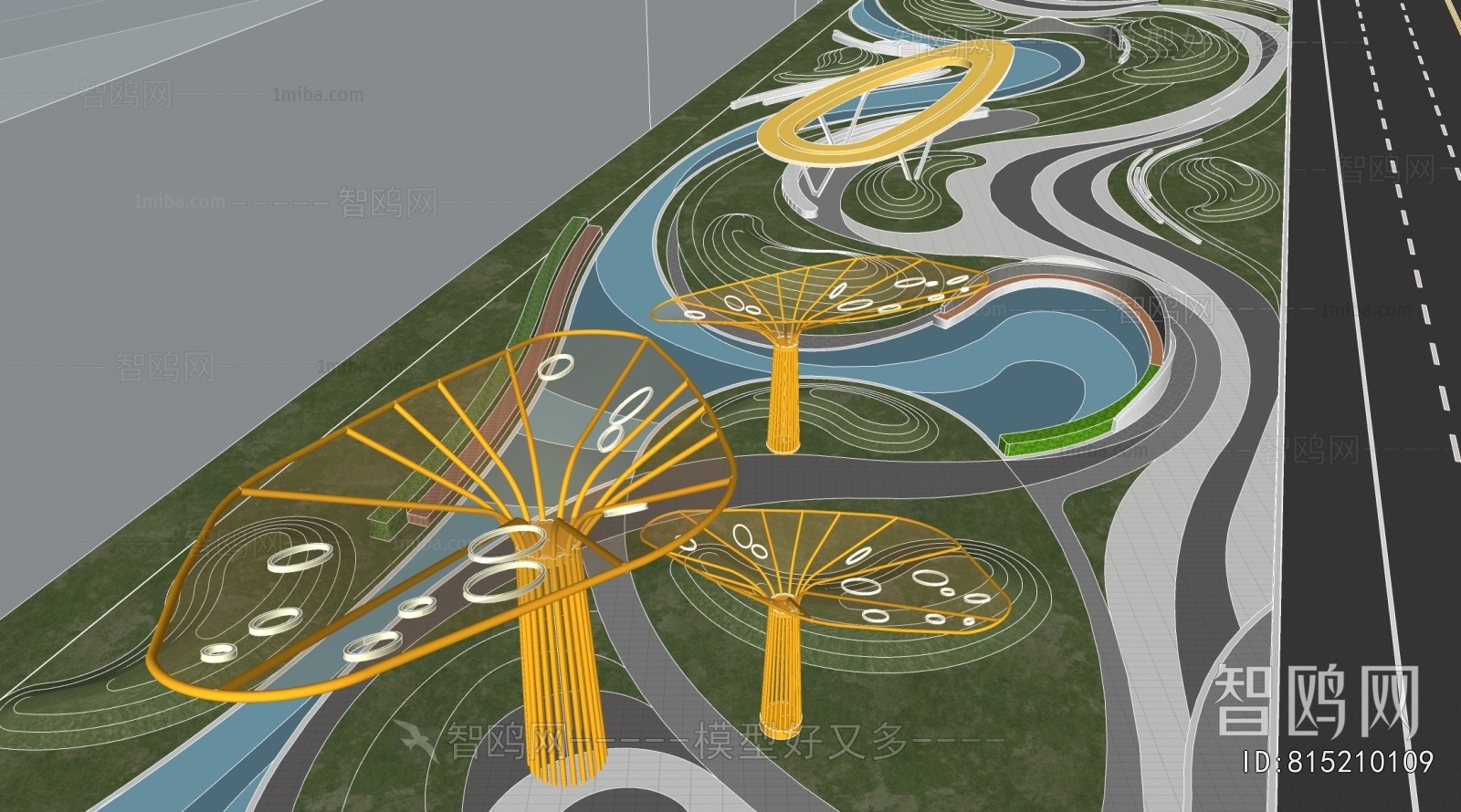 Modern Park Landscape