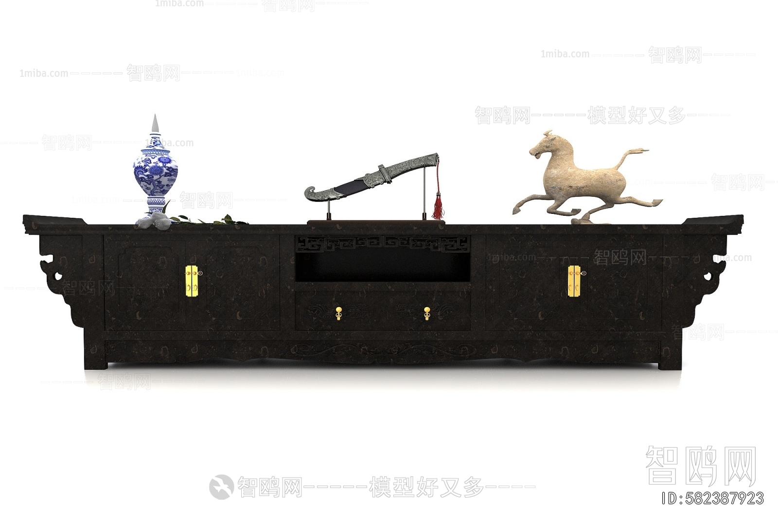 New Chinese Style Side Cabinet