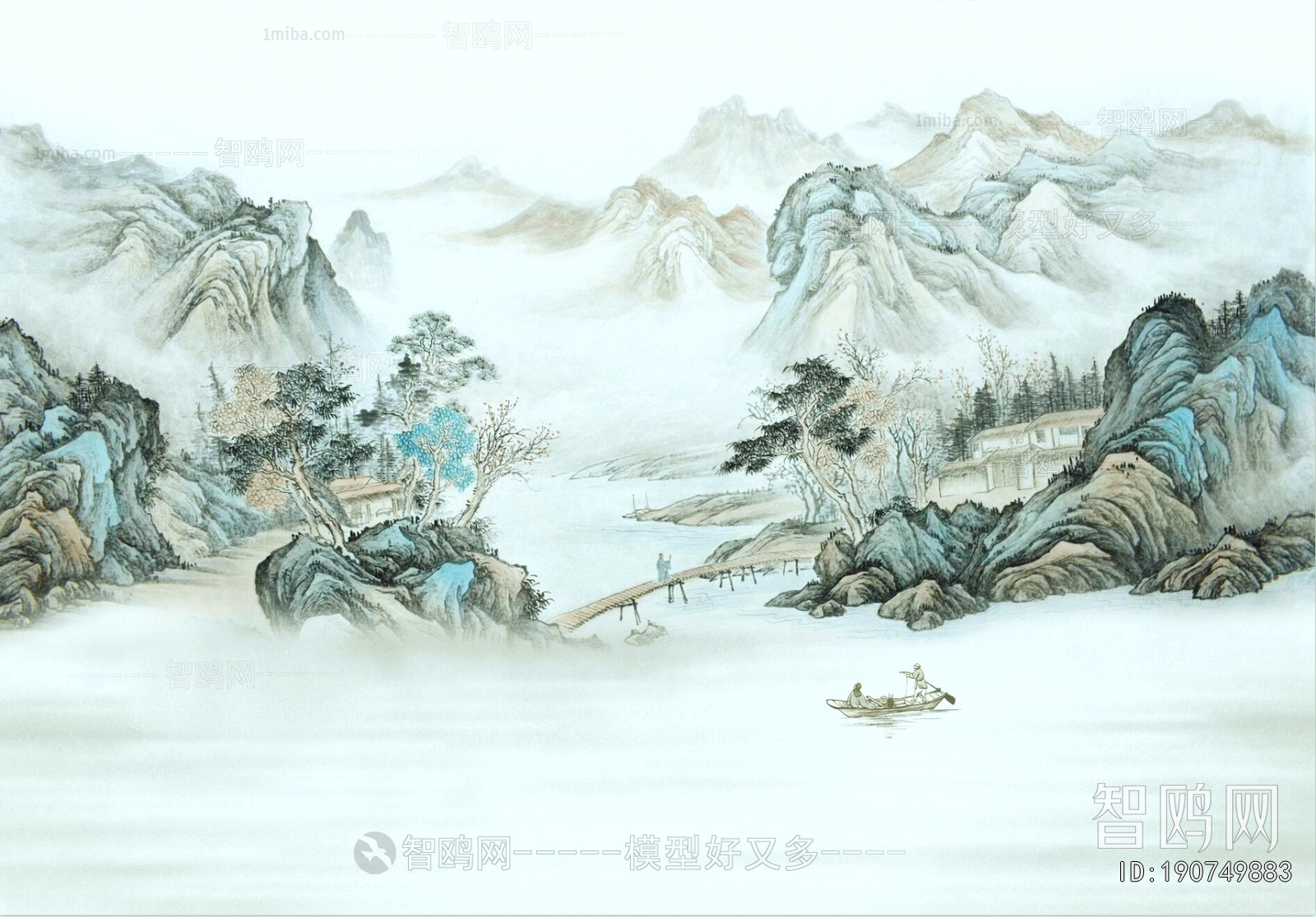 新中式壁纸壁画