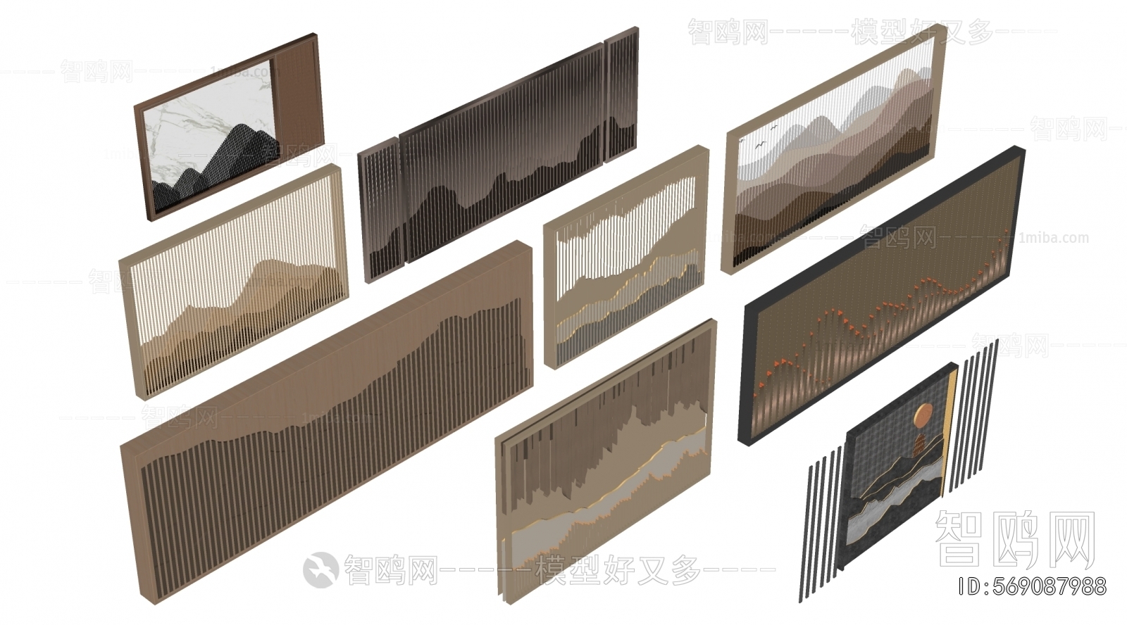 New Chinese Style TV Wall