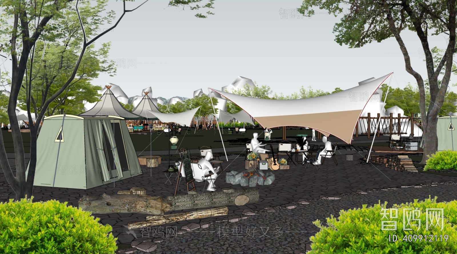 Modern Park Landscape