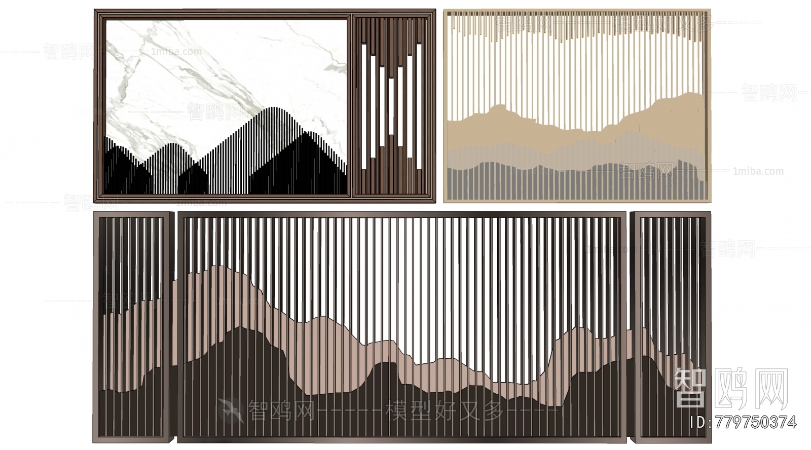 New Chinese Style TV Wall