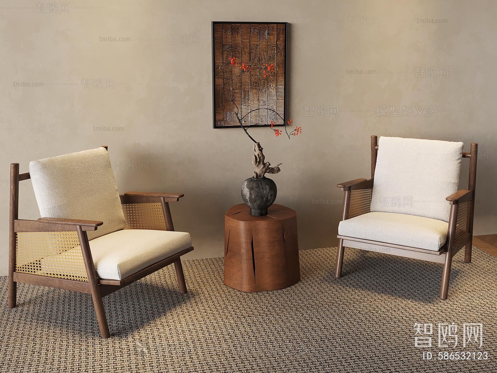 New Chinese Style Lounge Chair