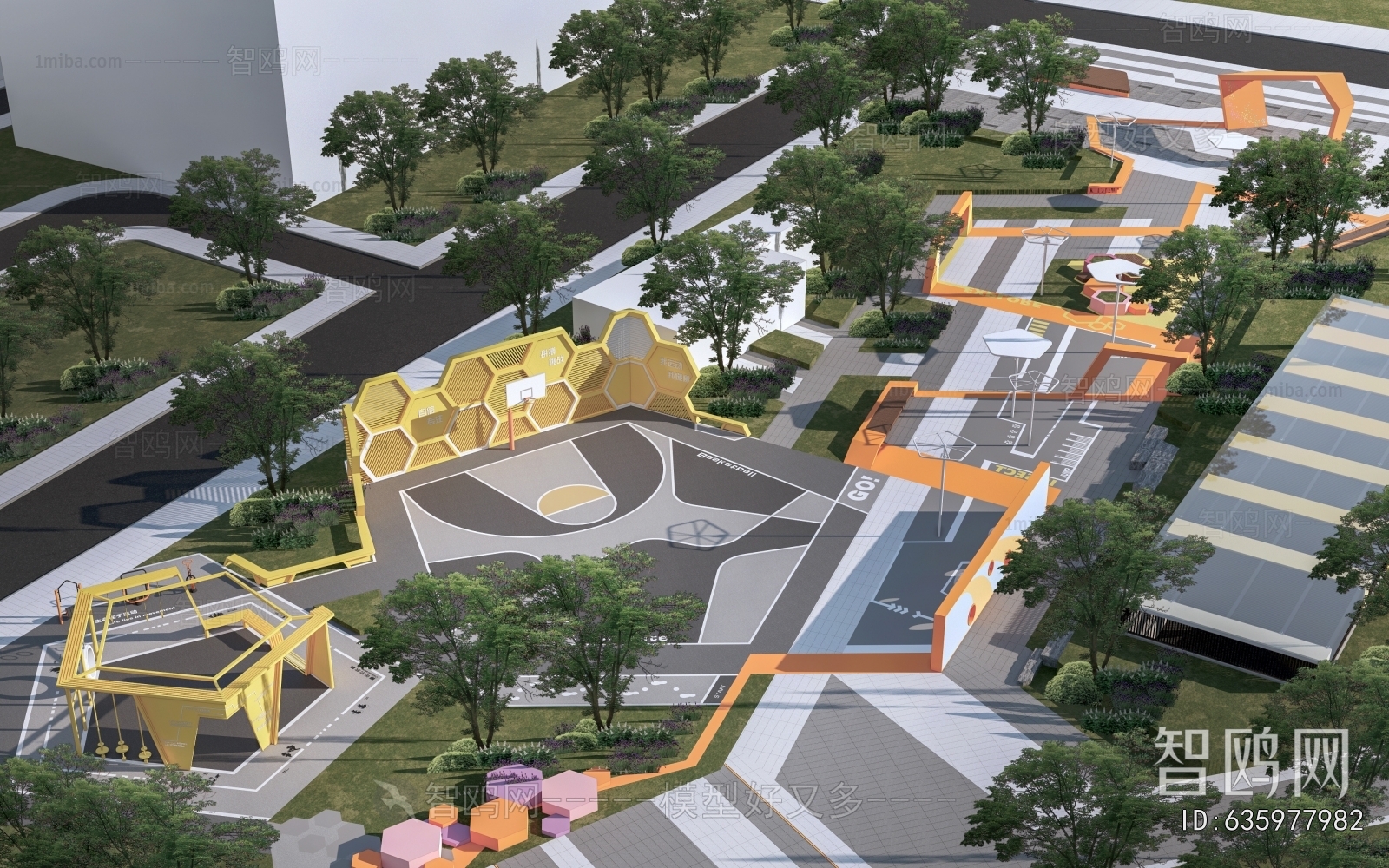 Modern Park Landscape