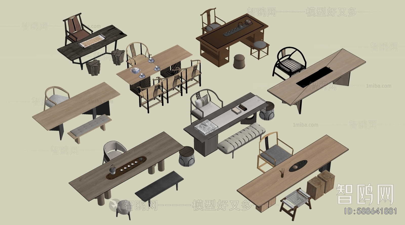 New Chinese Style Tea Tables And Chairs