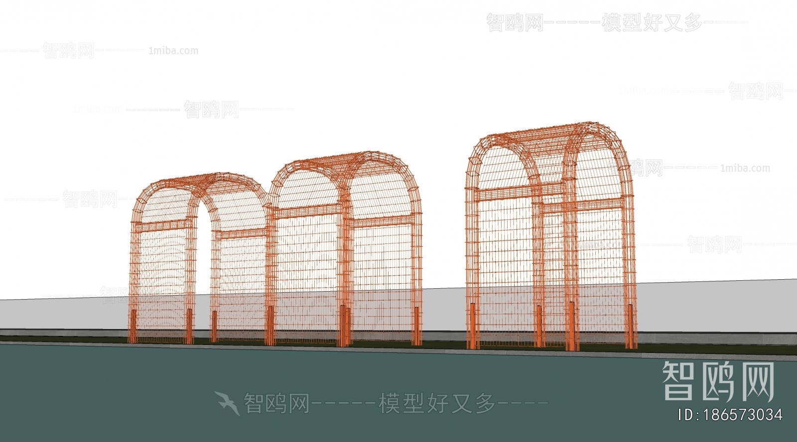 现代户外艺术异形廊架