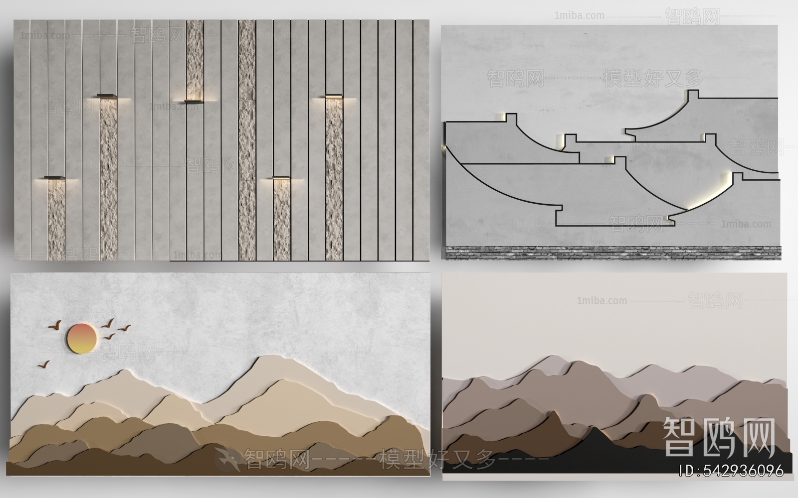 New Chinese Style TV Wall