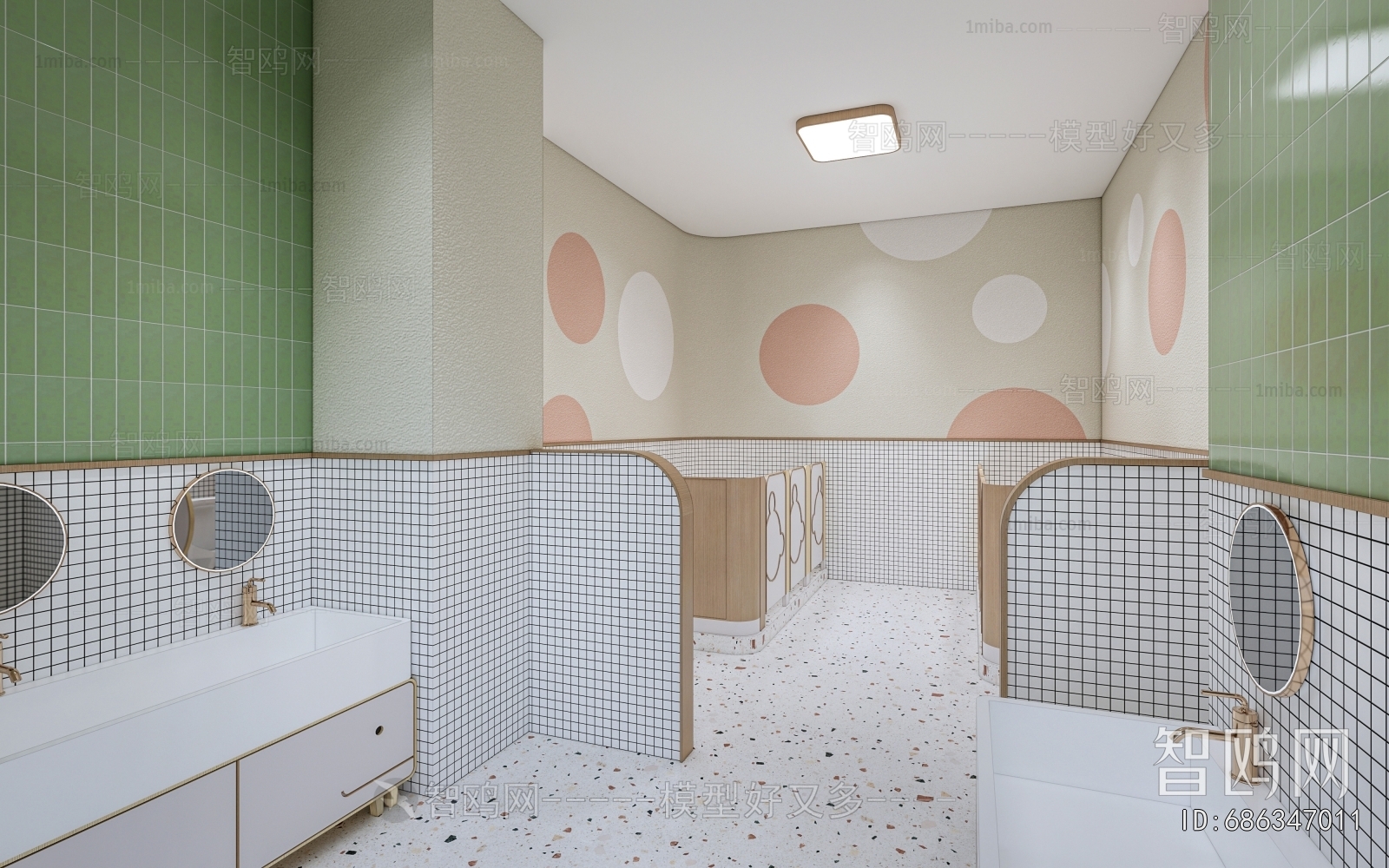 Modern Children's Restroom