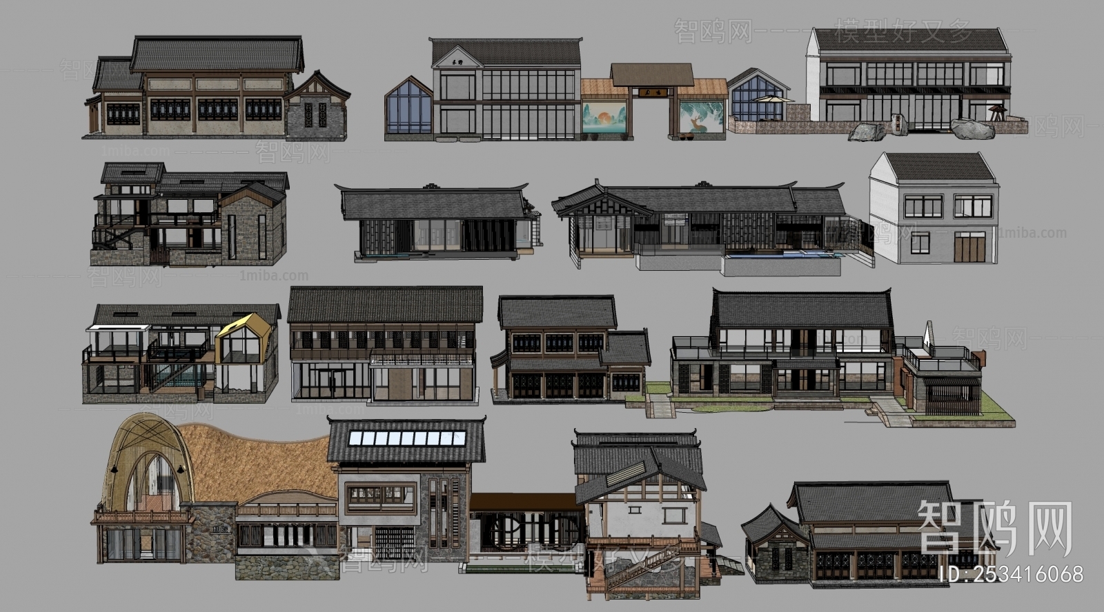 New Chinese Style Building Appearance