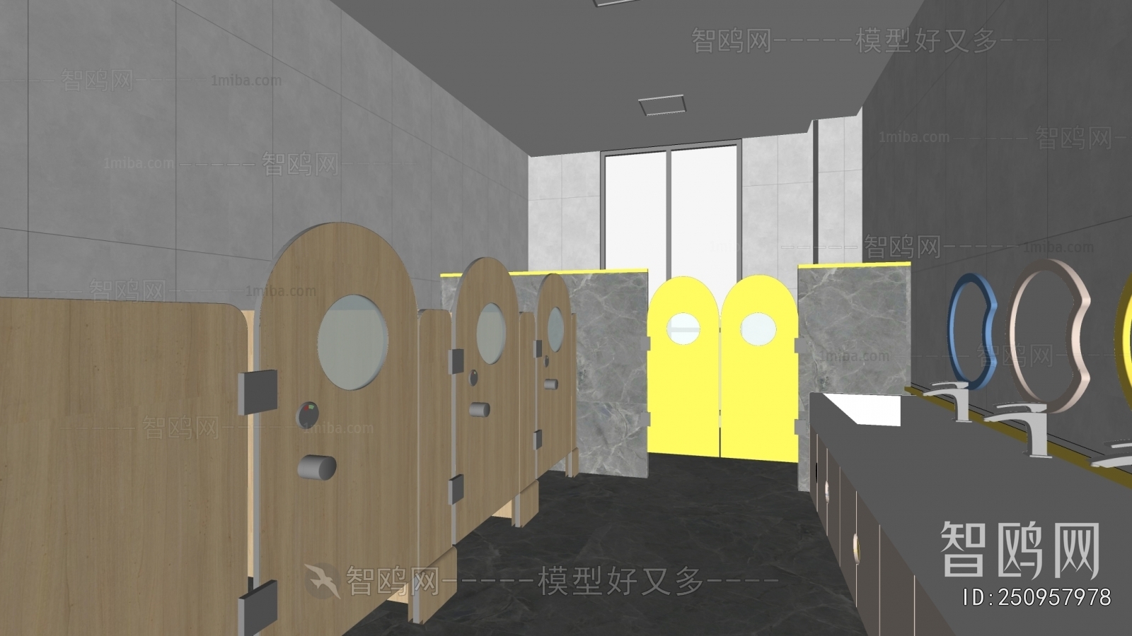 Modern Children's Restroom