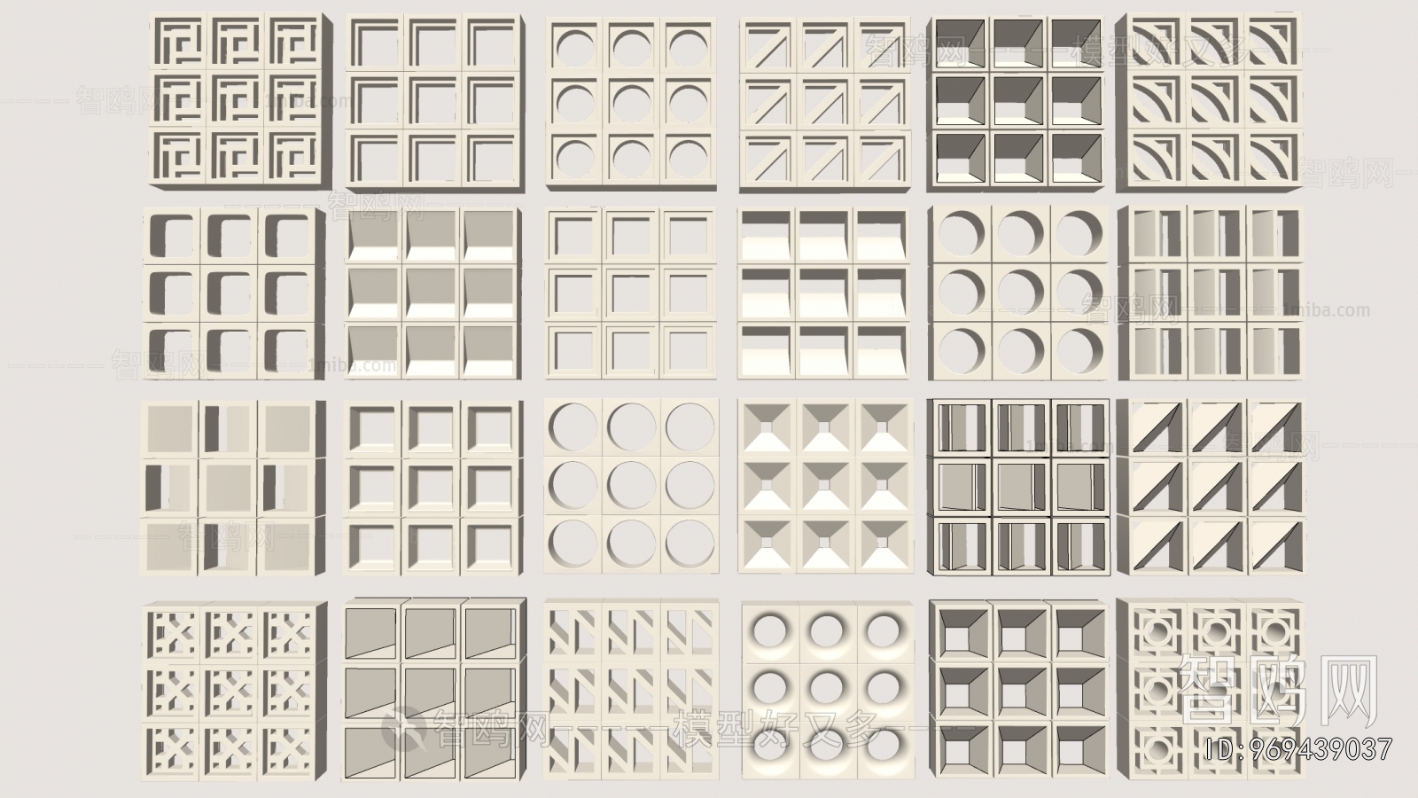 Modern Cement Brick Screen Partition