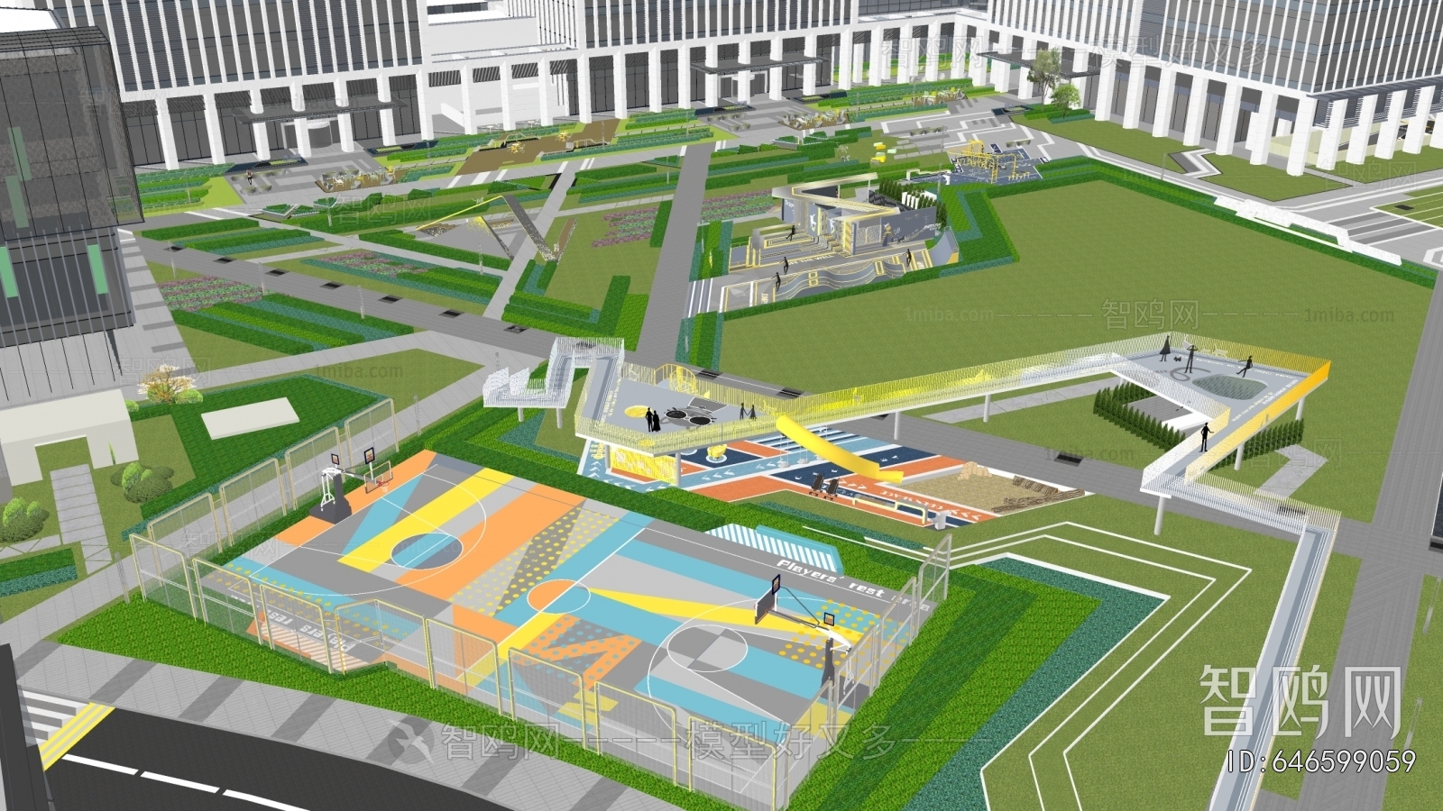 Modern Park Landscape